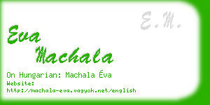 eva machala business card
