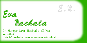 eva machala business card